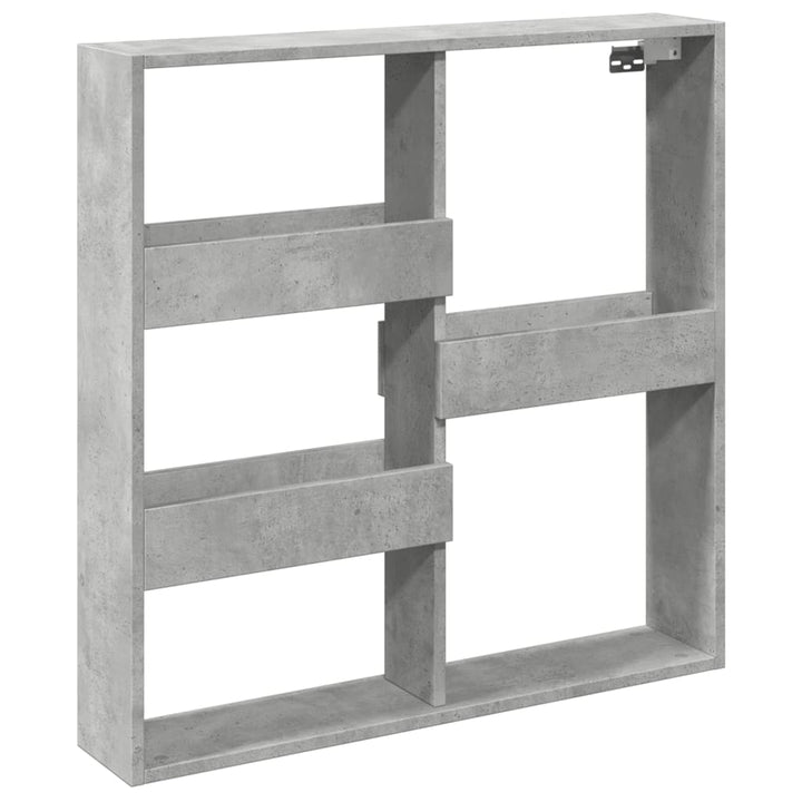 vægskab 80x15x80 cm konstrueret træ betongrå