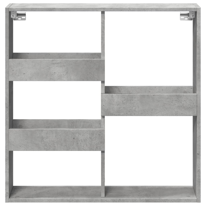 vægskab 80x15x80 cm konstrueret træ betongrå