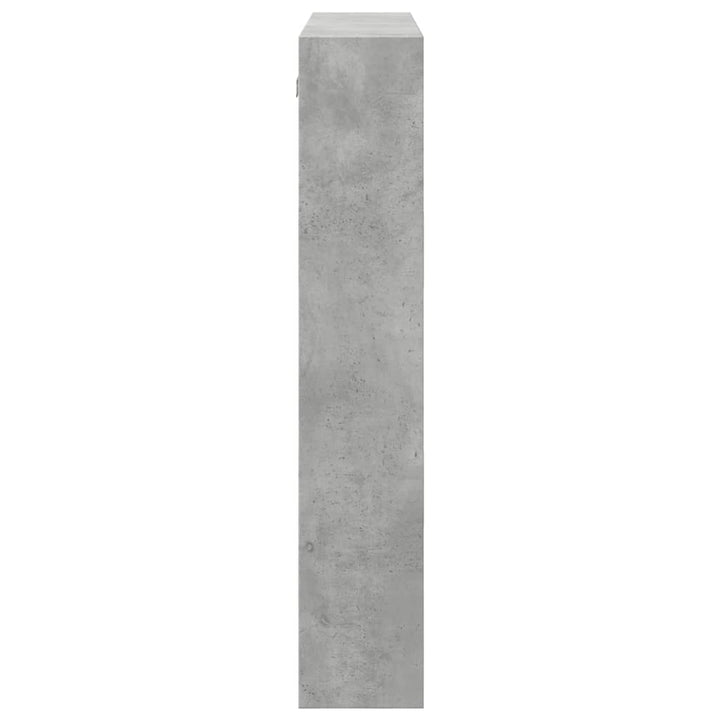 vægskab 80x15x80 cm konstrueret træ betongrå