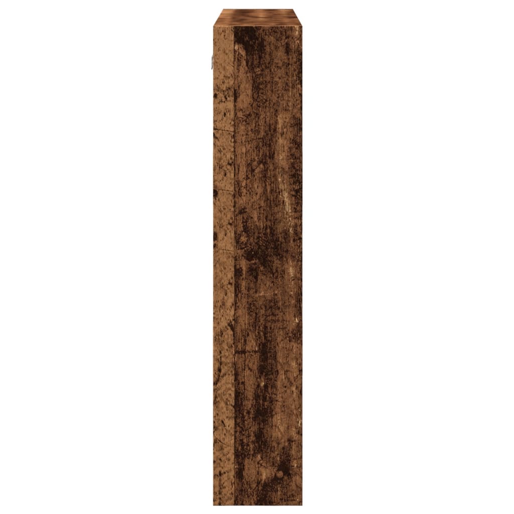 vægskab 80x15x80 cm konstrueret træ gammelt træ-look