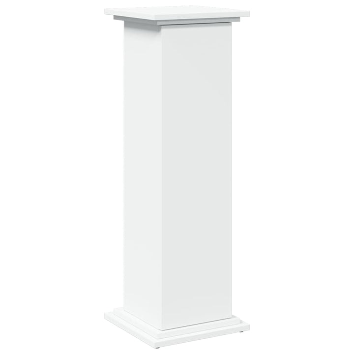 piedestal med opbevaring 31x30x90 cm konstrueret træ hvid