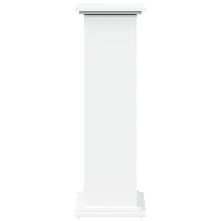 piedestal med opbevaring 31x30x90 cm konstrueret træ hvid