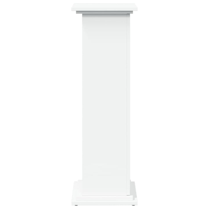 piedestal med opbevaring 31x30x90 cm konstrueret træ hvid