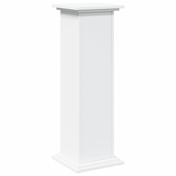 piedestal med opbevaring 31x30x90 cm konstrueret træ hvid