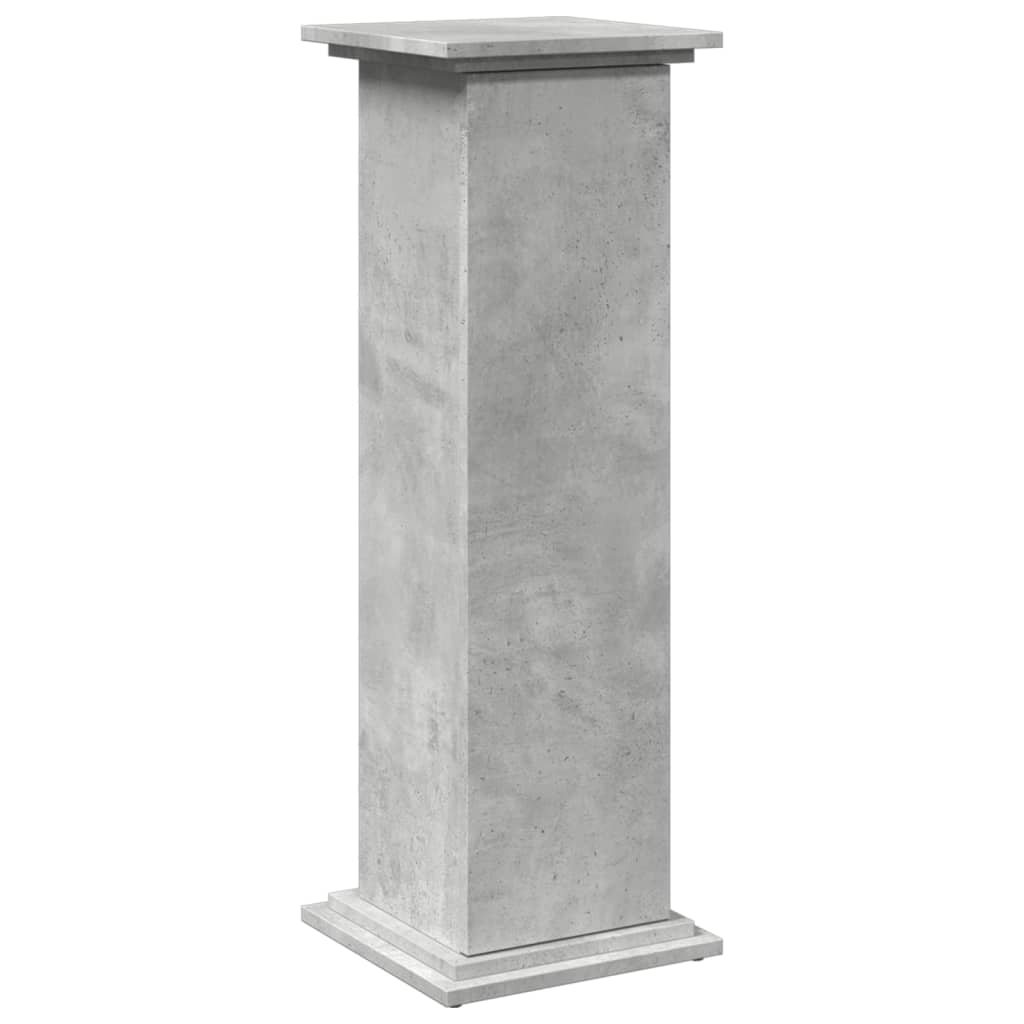 piedestal med opbevaring 31x30x90 cm konstrueret træ betongrå