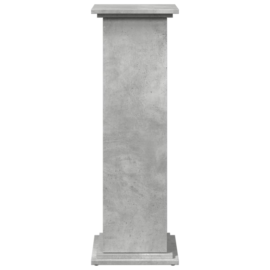 piedestal med opbevaring 31x30x90 cm konstrueret træ betongrå