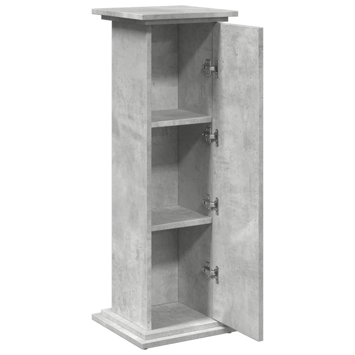 piedestal med opbevaring 31x30x90 cm konstrueret træ betongrå