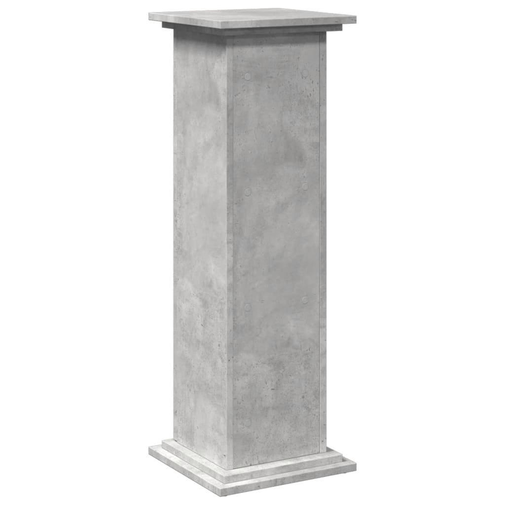 piedestal med opbevaring 31x30x90 cm konstrueret træ betongrå