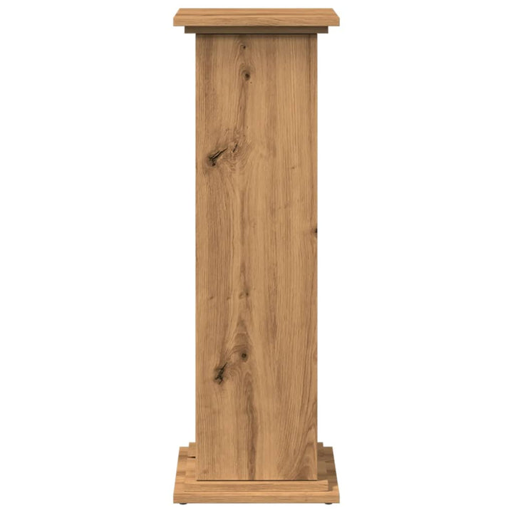 piedestal med opbevaring 31x30x90 cm konstrueret træ kunsteg
