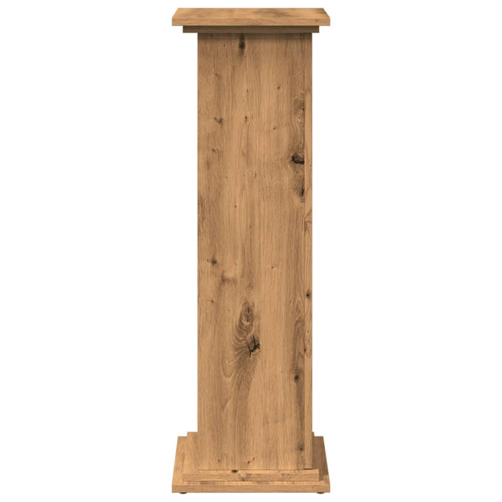 piedestal med opbevaring 31x30x90 cm konstrueret træ kunsteg