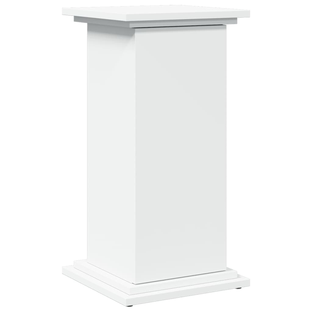 piedestal med opbevaring 31x30x60 cm konstrueret træ hvid