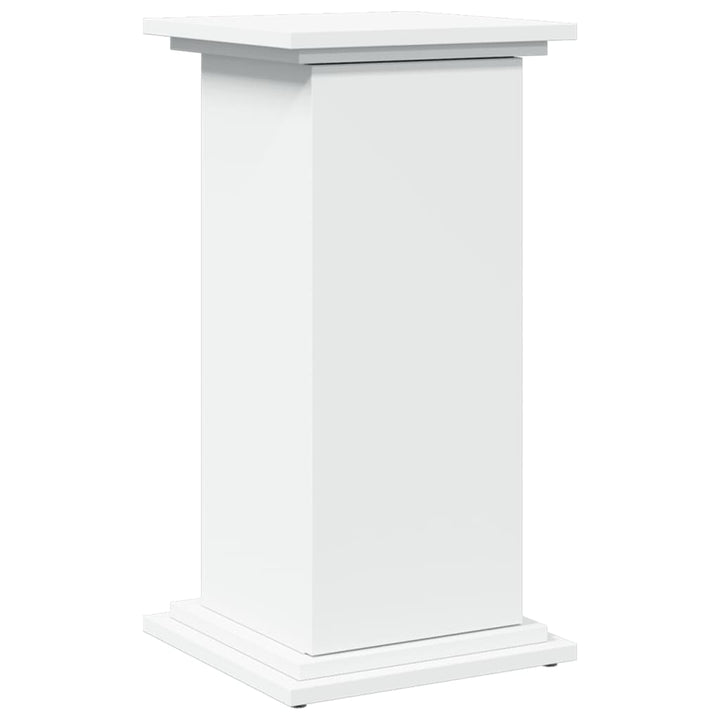 piedestal med opbevaring 31x30x60 cm konstrueret træ hvid