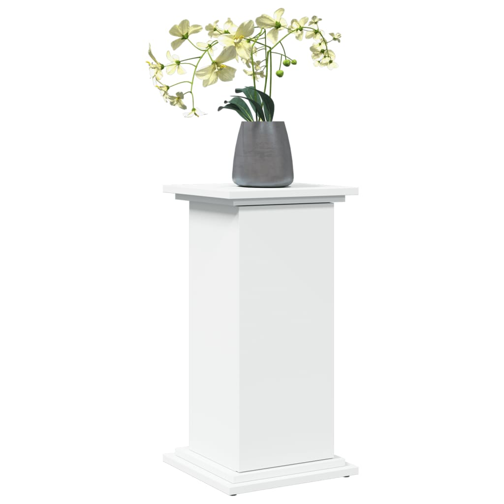piedestal med opbevaring 31x30x60 cm konstrueret træ hvid