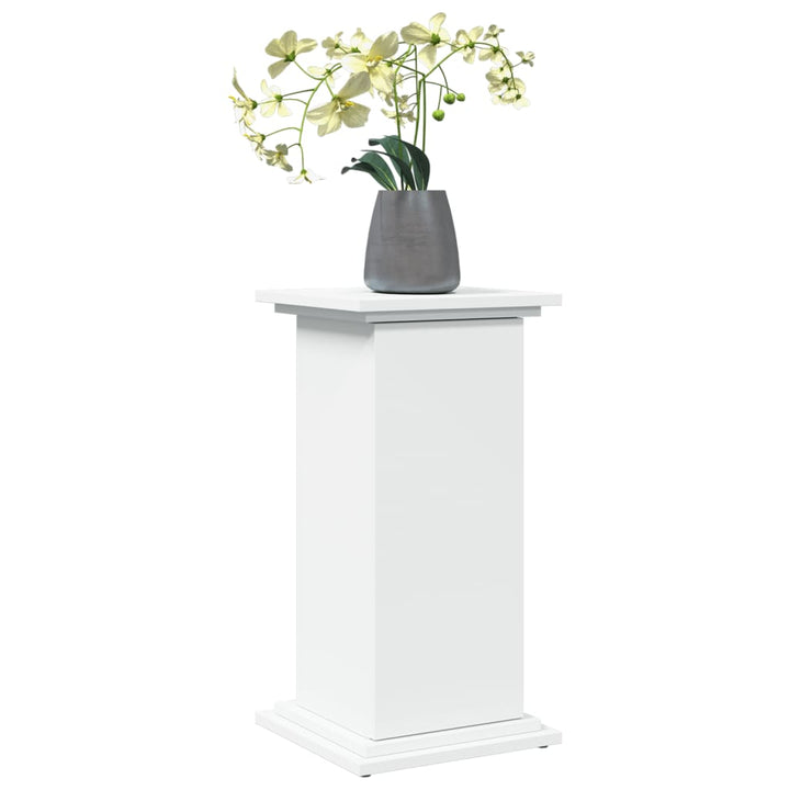piedestal med opbevaring 31x30x60 cm konstrueret træ hvid