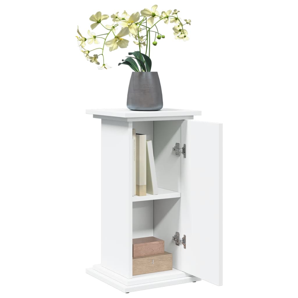 piedestal med opbevaring 31x30x60 cm konstrueret træ hvid