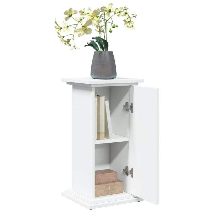 piedestal med opbevaring 31x30x60 cm konstrueret træ hvid