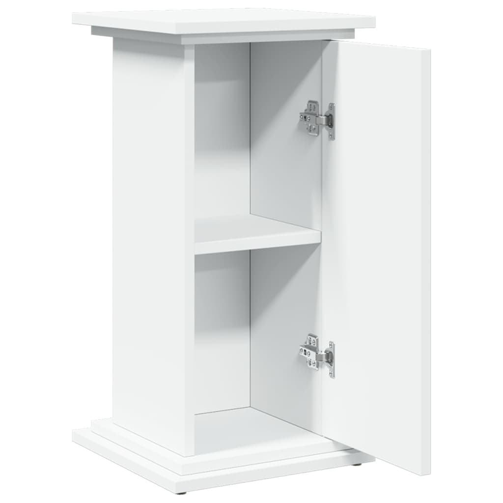 piedestal med opbevaring 31x30x60 cm konstrueret træ hvid