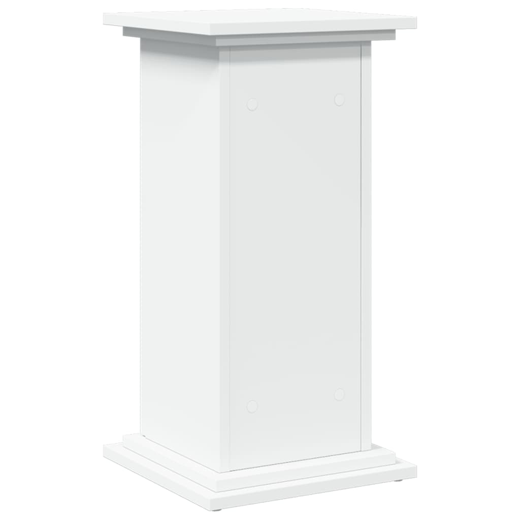 piedestal med opbevaring 31x30x60 cm konstrueret træ hvid