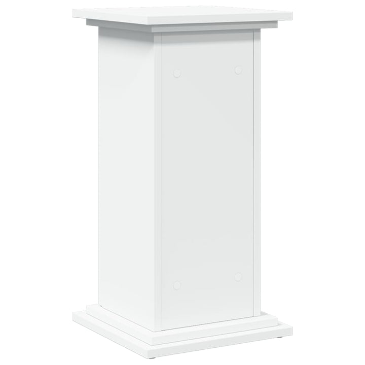 piedestal med opbevaring 31x30x60 cm konstrueret træ hvid