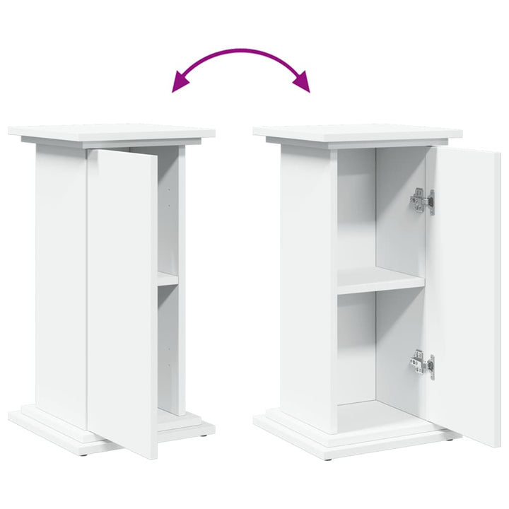 piedestal med opbevaring 31x30x60 cm konstrueret træ hvid