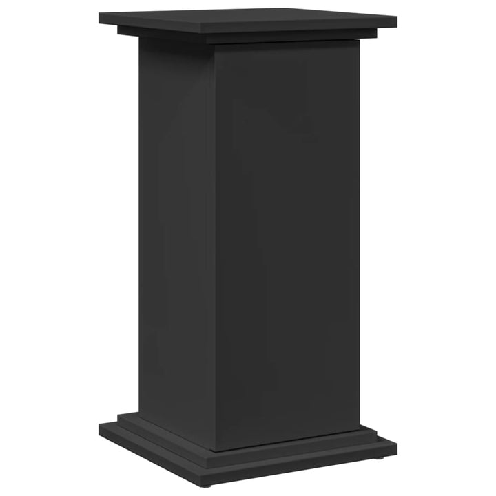 piedestal med opbevaring 31x30x60 cm konstrueret træ sort
