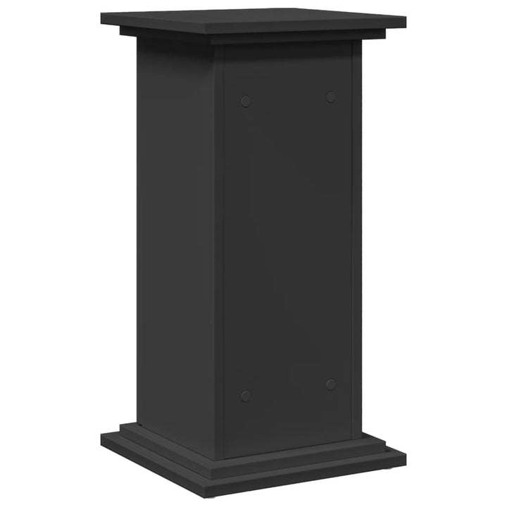 piedestal med opbevaring 31x30x60 cm konstrueret træ sort