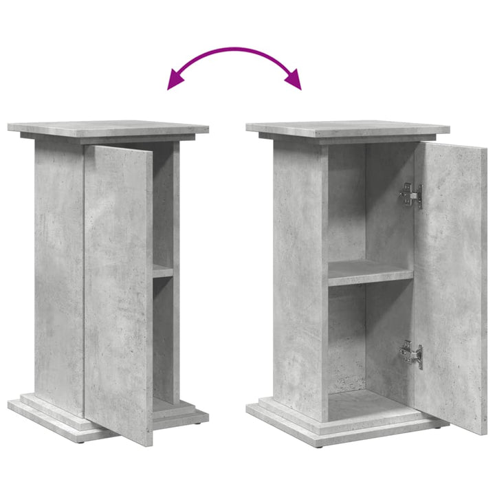 piedestal med opbevaring 31x30x60 cm konstrueret træ betongrå