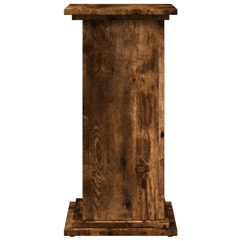 piedestal med opbevaring 31x30x60 cm konstrueret træ røget eg