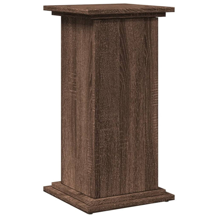 piedestal med opbevaring 31x30x60 cm konstrueret træ brun eg