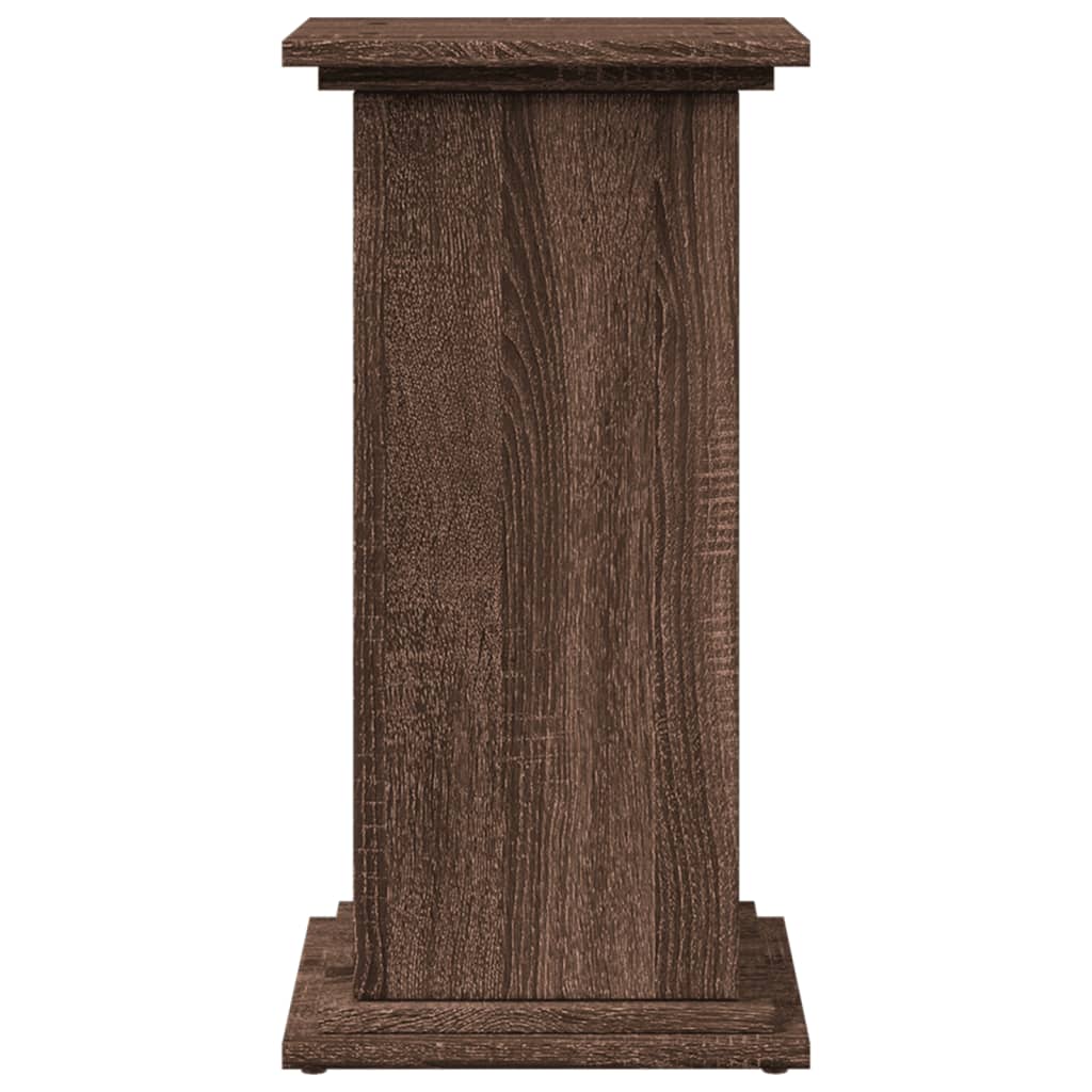 piedestal med opbevaring 31x30x60 cm konstrueret træ brun eg
