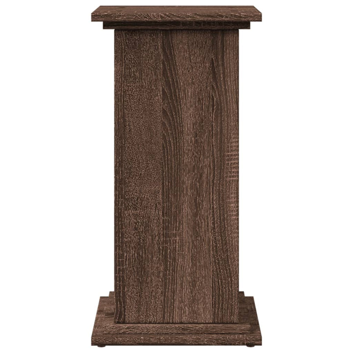piedestal med opbevaring 31x30x60 cm konstrueret træ brun eg