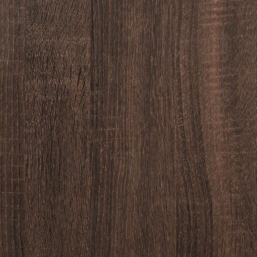 piedestal med opbevaring 31x30x60 cm konstrueret træ brun eg