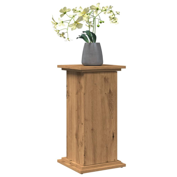 piedestal med opbevaring 31x30x60 cm konstrueret træ kunsteg