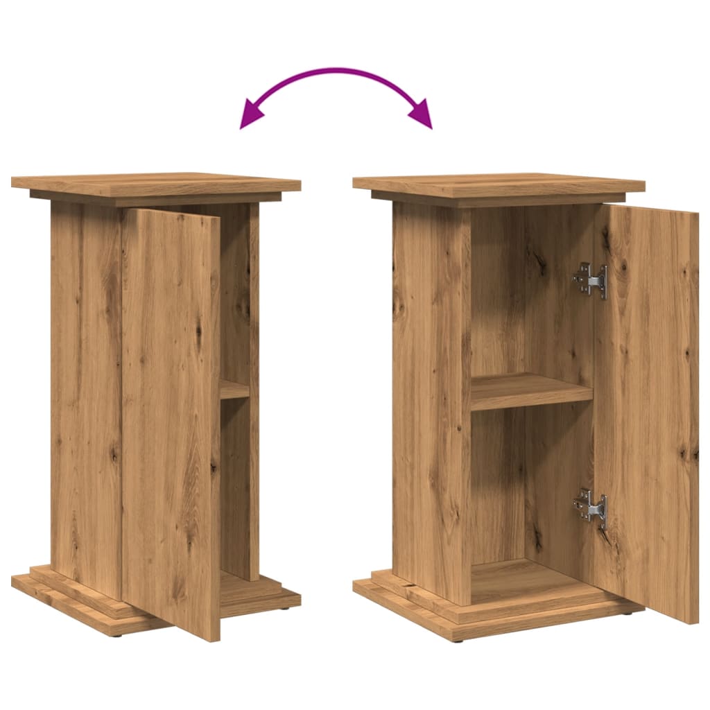 piedestal med opbevaring 31x30x60 cm konstrueret træ kunsteg