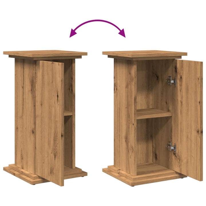 piedestal med opbevaring 31x30x60 cm konstrueret træ kunsteg