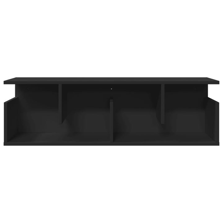 vægskab 100x20x30 cm konstrueret træ sort