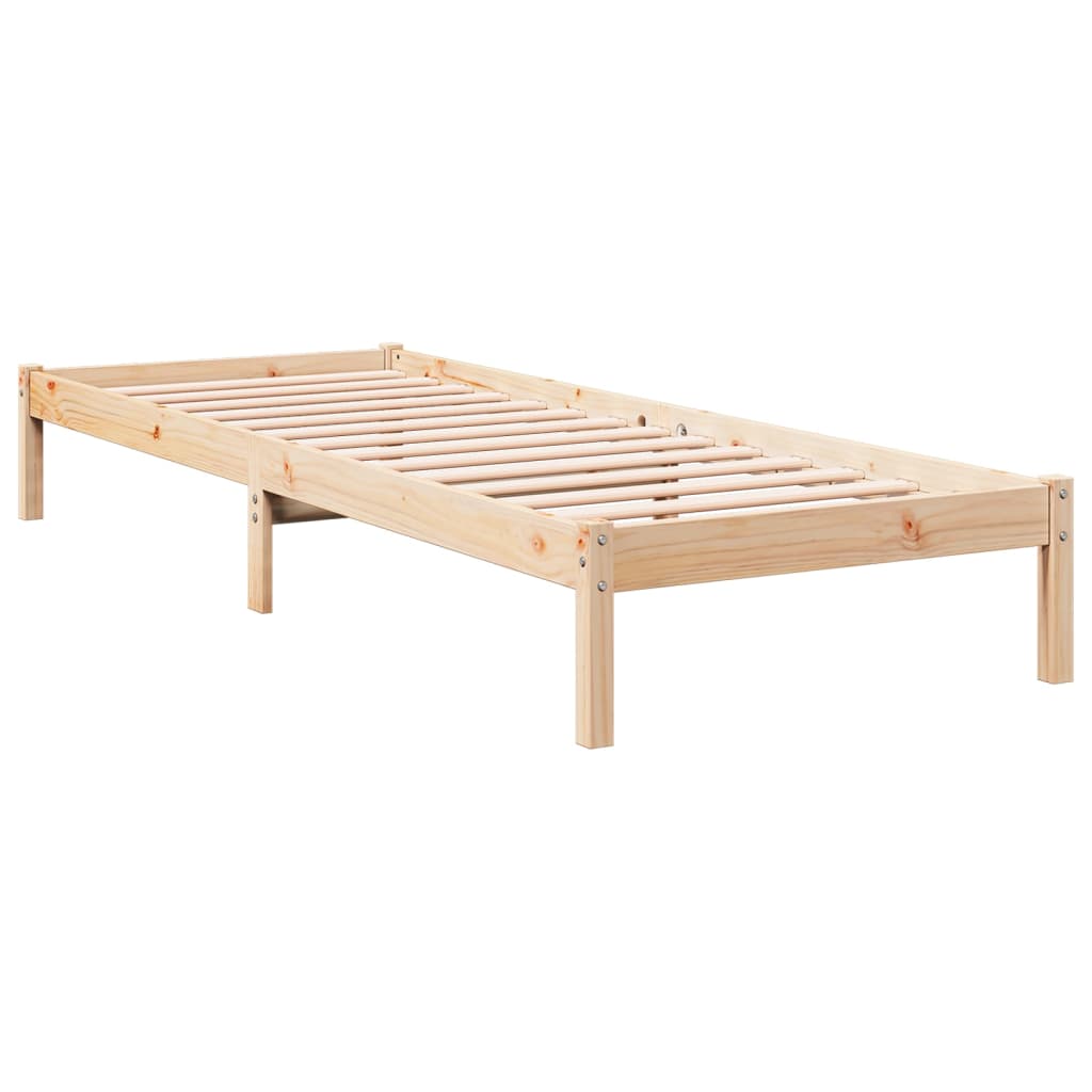 ekstra lang sengeramme uden madras 100x210 cm massivt fyrretræ