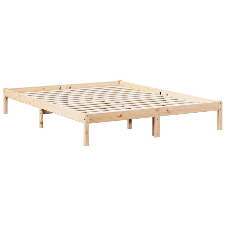 ekstra lang sengeramme uden madras 140x210 cm massivt fyrretræ