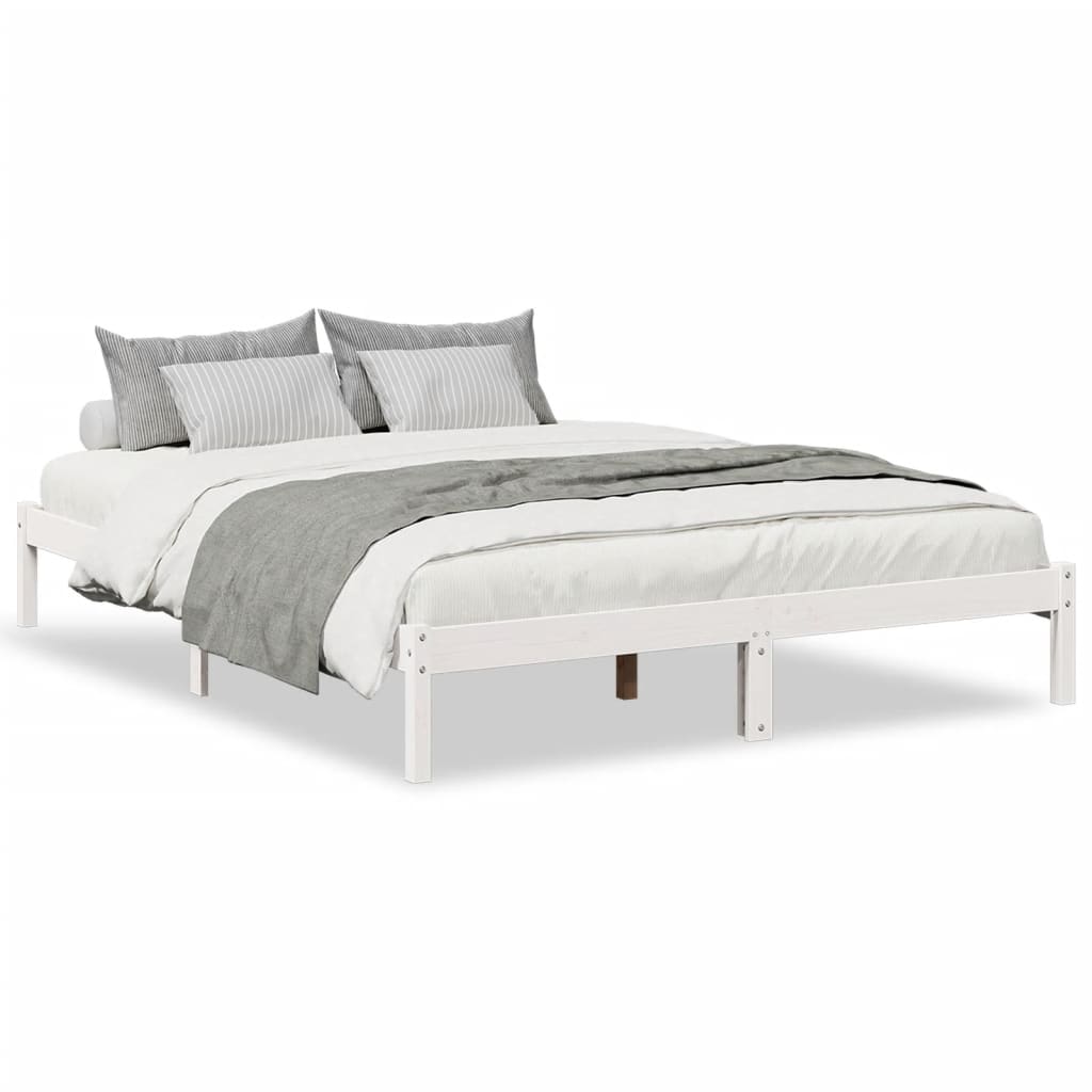 ekstra lang sengeramme uden madras 140x210 cm massivt fyrretræ