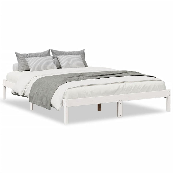 ekstra lang sengeramme uden madras 140x210 cm massivt fyrretræ