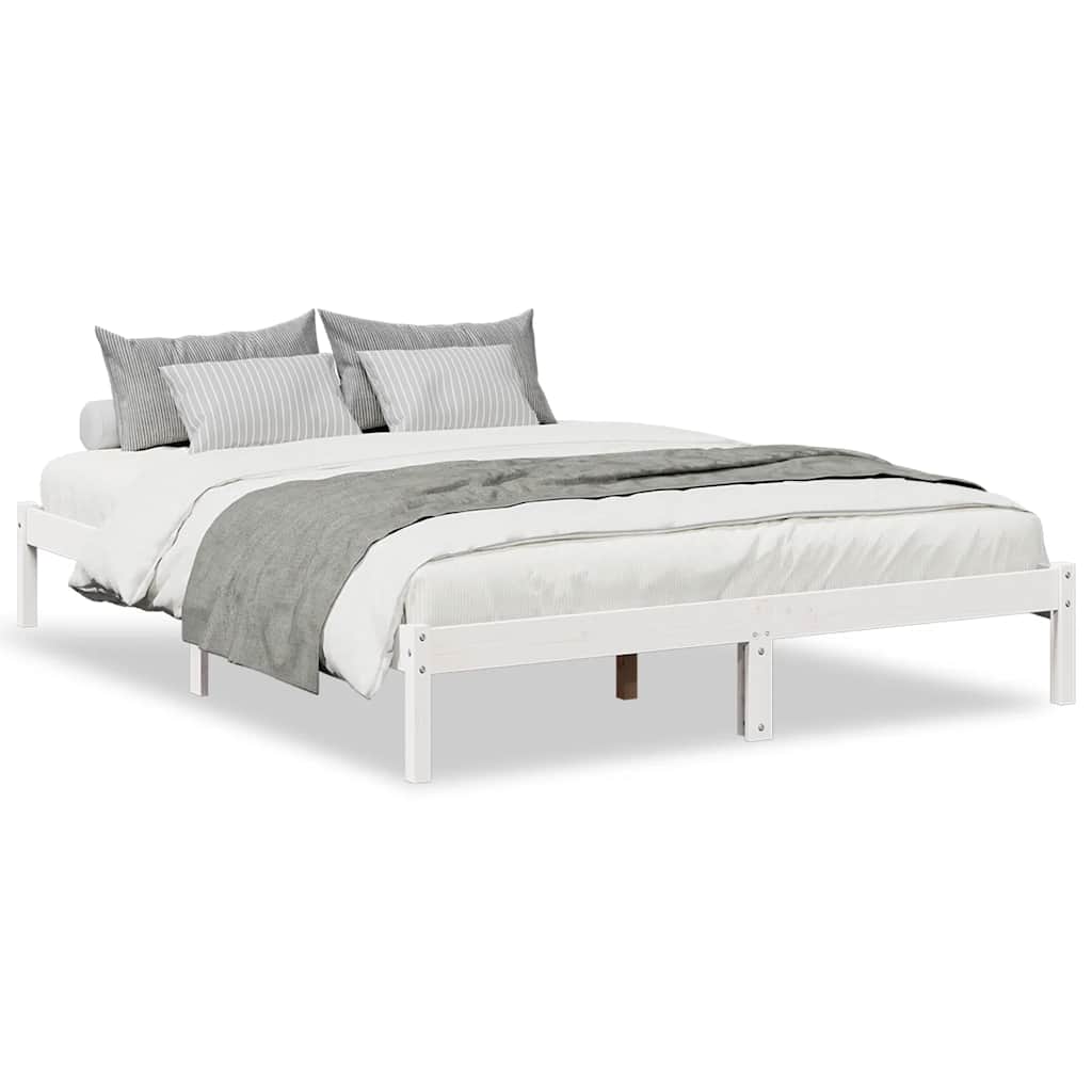 ekstra lang sengeramme uden madras 140x210 cm massivt fyrretræ