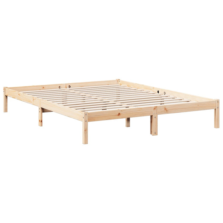 ekstra lang sengeramme uden madras 160x210 cm massivt fyrretræ