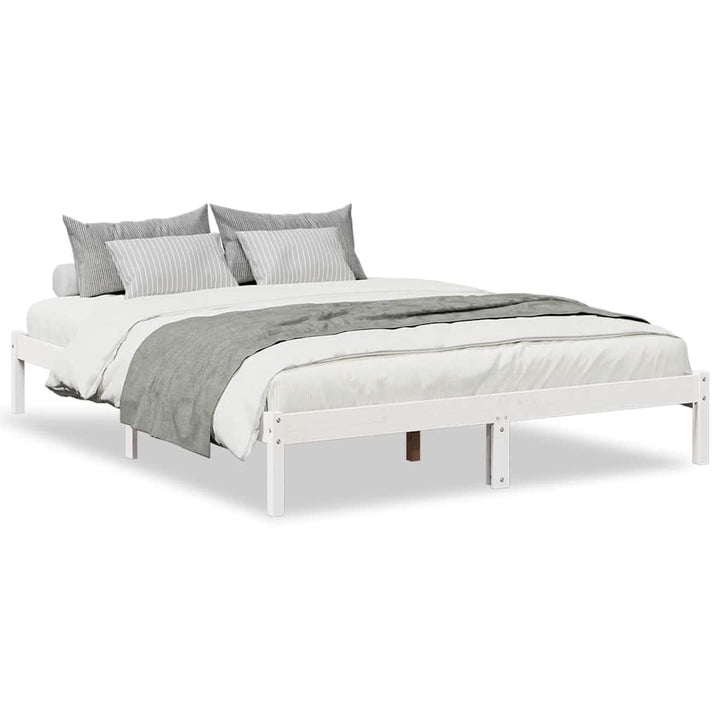 ekstra lang sengeramme uden madras 160x210 cm massivt fyrretræ