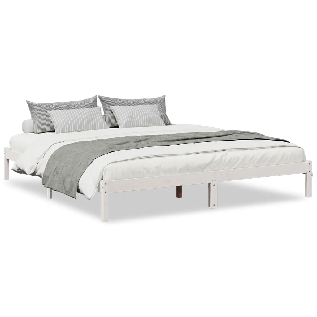 ekstra lang sengeramme uden madras 180x210 cm massivt fyrretræ