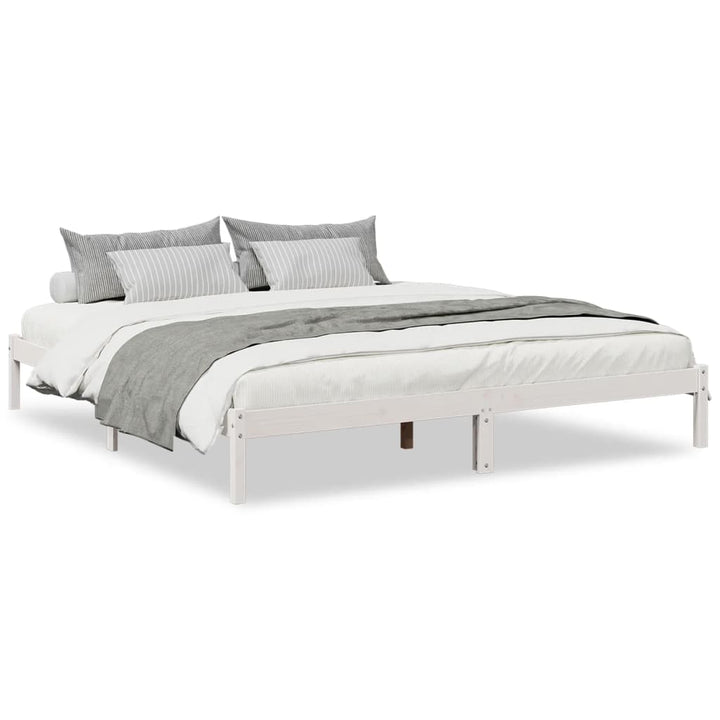 ekstra lang sengeramme uden madras 180x210 cm massivt fyrretræ