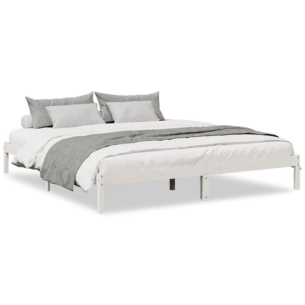 ekstra lang sengeramme uden madras 180x210 cm massivt fyrretræ