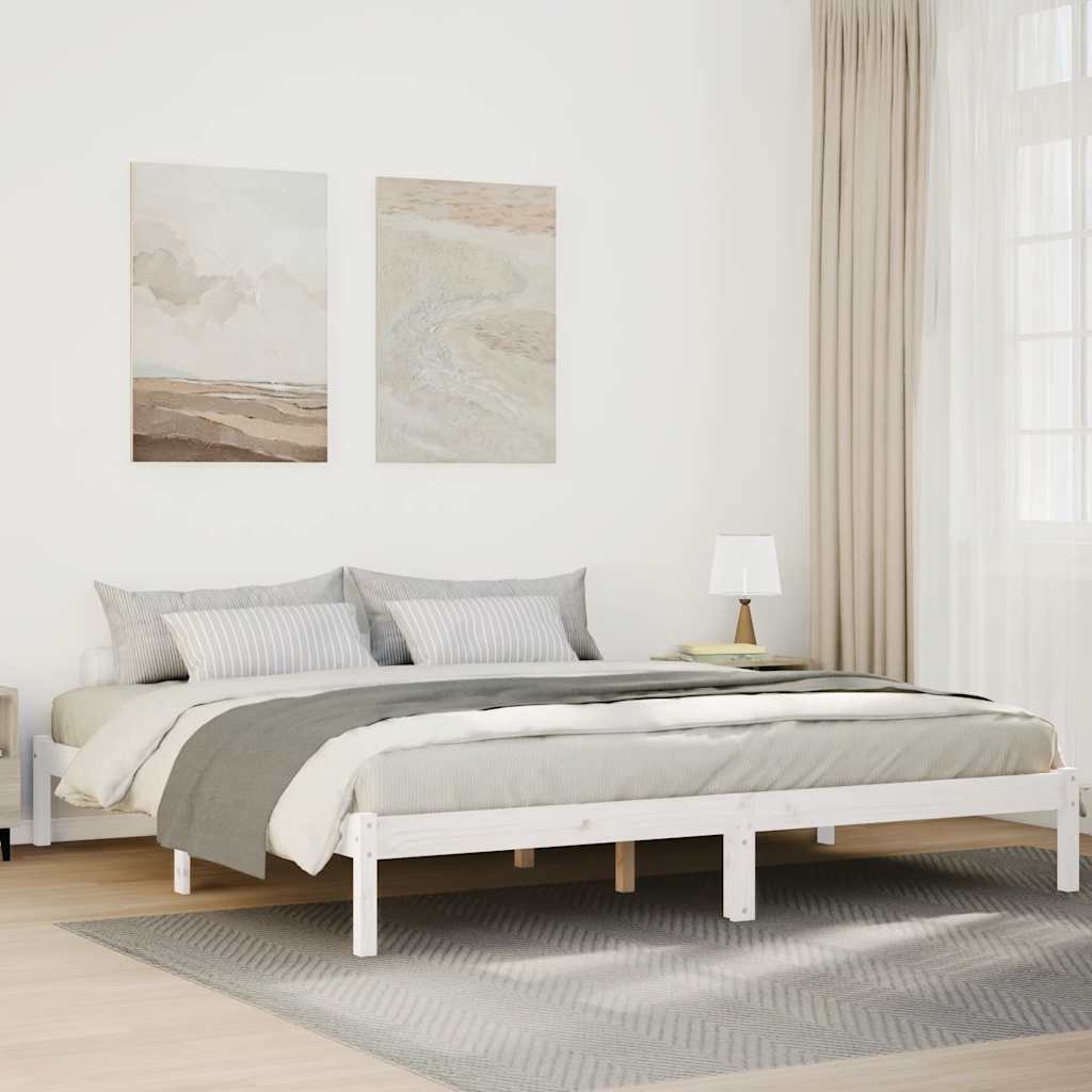 ekstra lang sengeramme uden madras 180x210 cm massivt fyrretræ
