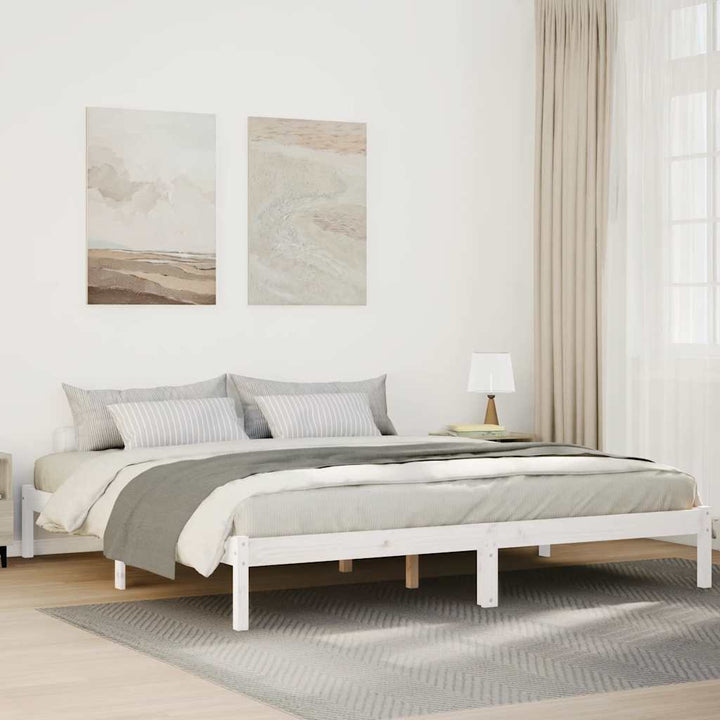 ekstra lang sengeramme uden madras 180x210 cm massivt fyrretræ