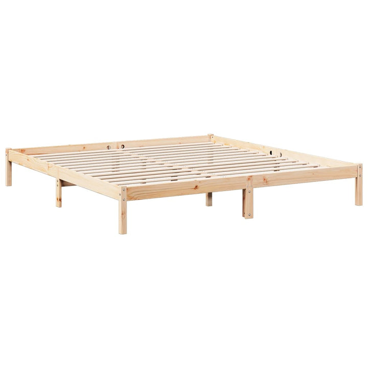 ekstra lang sengeramme uden madras 200x210 cm massivt fyrretræ