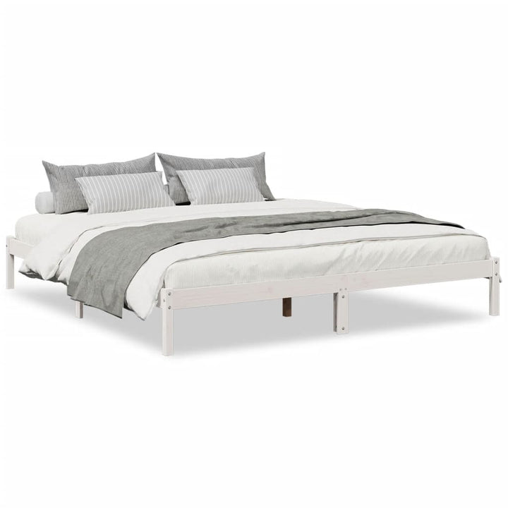 ekstra lang sengeramme uden madras 200x210 cm massivt fyrretræ